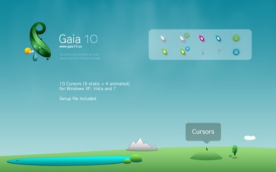 Gaia.Cursors下载 (精致鼠标指针合辑)-一款可爱精致的鼠标指针文件