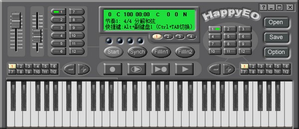 HAPPYEO电子琴下载 v3.10注册版-用电脑的声卡和键盘来模拟电子琴