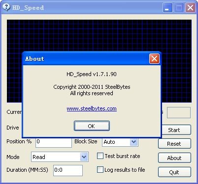 HD Speed下载 1.7.1.90 绿色版-硬盘速度测试