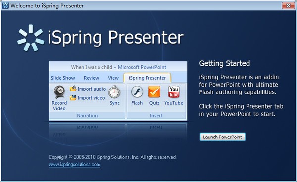 iSpring.Presenter下载 (PPT转Flash)5.0绿色版-iSpring Presente