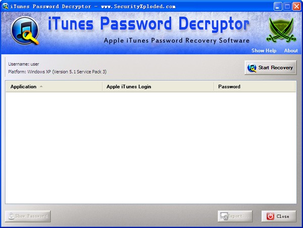 iTunes密码找回工具(iTunesPasswordDecryptor)下载 2.0绿色免费版