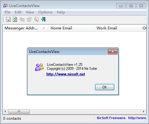 LiveContactsView(查看MSN联系人详细情况)下载 1.25官方版