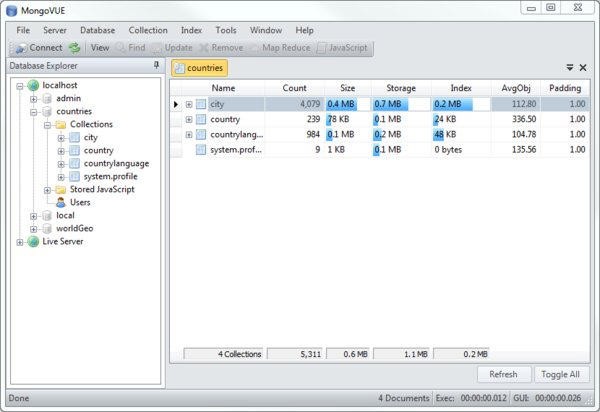 mongovue破解版-MongoDB客户端MongoVUE下载 1.6.9绿色版