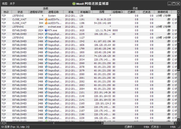 Moo0 网络连接监视器-Moo0 ConnectionWatcher下载 1.56 绿色中文版