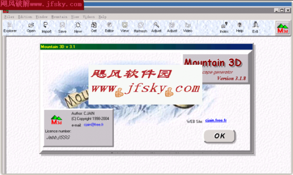 Mountain 3D 下载 V3.1.8_虚拟山水风景生成工具/内置底层编辑器_英文绿色特别版-一款虚拟山水风景生成工具。可以用