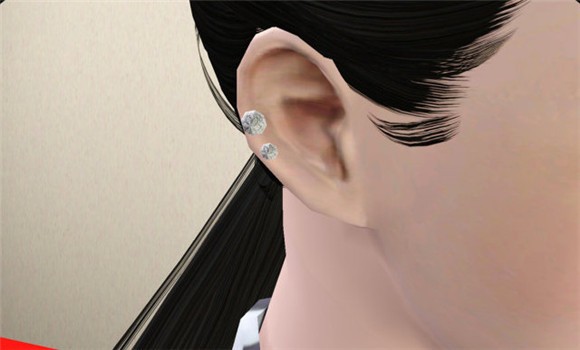 模拟人生3含蓄的水钻花纹耳钉MOD下载