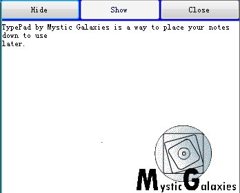 Mystic Galaxies TypePad(桌面记事本)下载 V1.0 英文绿色版