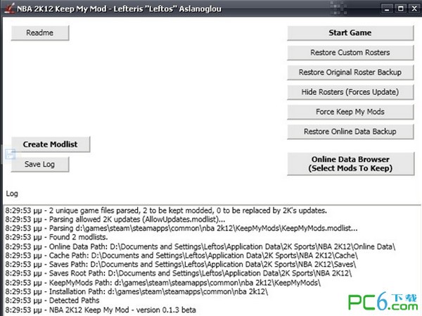 NBA2012 MOD管理器下载 v0.1.4beta7