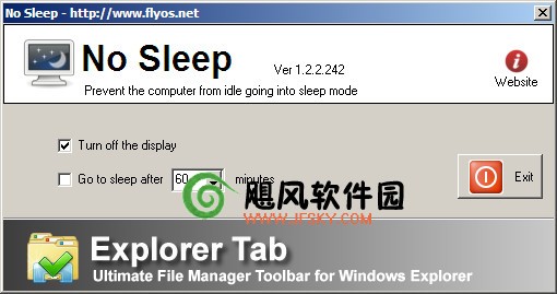 No Sleep防止计算机进入睡眠下载 1.2.2.242英文绿色免费版-nosleep