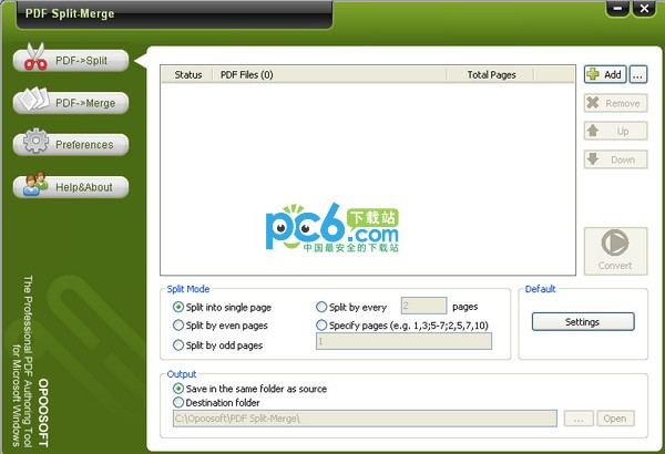 PDF分割合并工具(PDF Split-Merge)下载 V6.2完美版