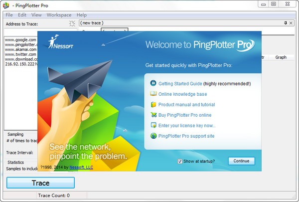 Pingplotter Pro(网络地址)下载 V3.42.3版-跟踪所需的网络地址
