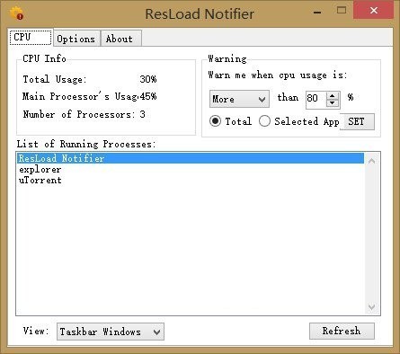 ResLoad Notifier下载 V1.4.3-cpu利用率查看软件