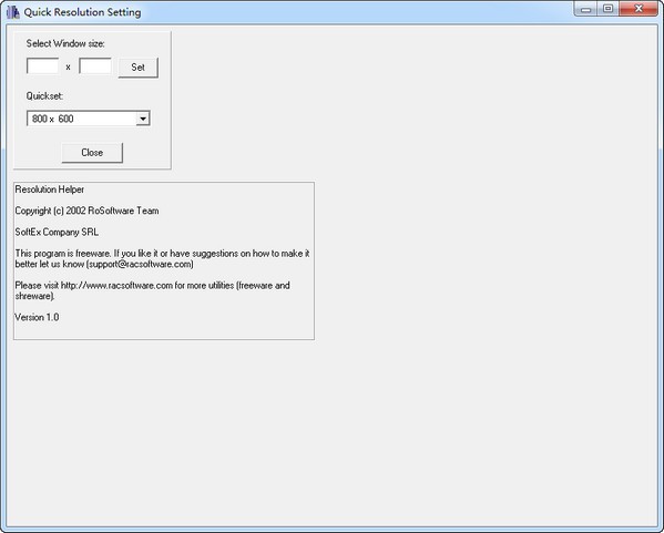 Resolution Helper(调整窗口大小)下载 v1.0绿色版