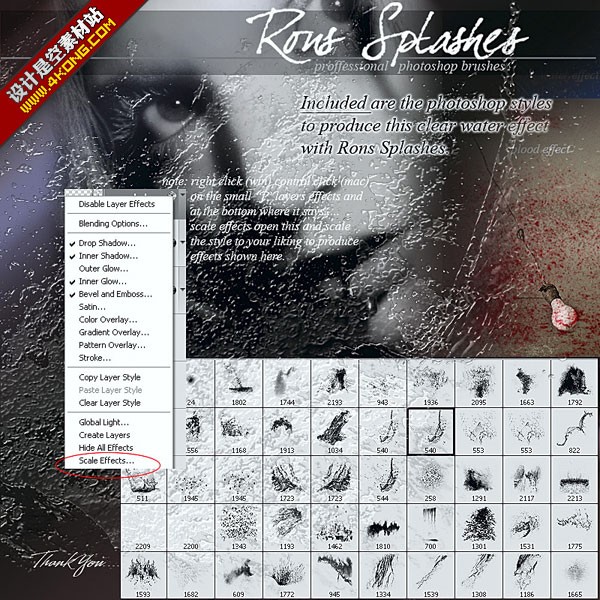 Rons水系列高清PS笔刷-Rons水系列高清PS笔刷下载 免费版