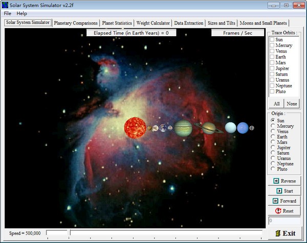 Solar System Simulator下载 2.2绿色版-太阳系模拟软件