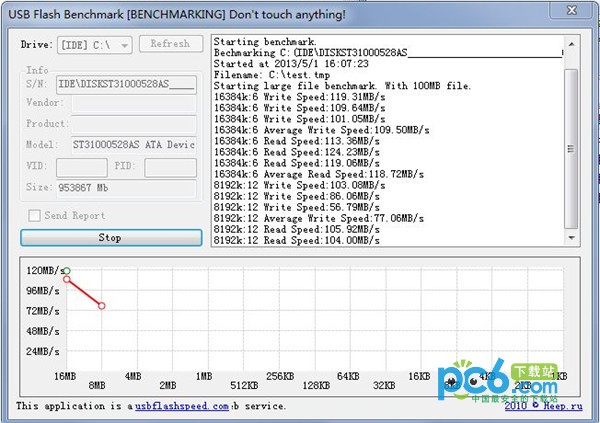 U盘读写速度测试工具(USB Flash Benchmark)下载 1.0绿色免费版