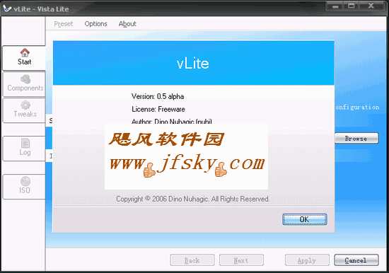 vLite下载 V0.9 Beta(可自定义缩减和创建WinVista操作系统ISO)英文绿色版