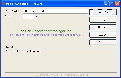 web服务器端口检测(Port Checker)下载 V1.0绿色免费版