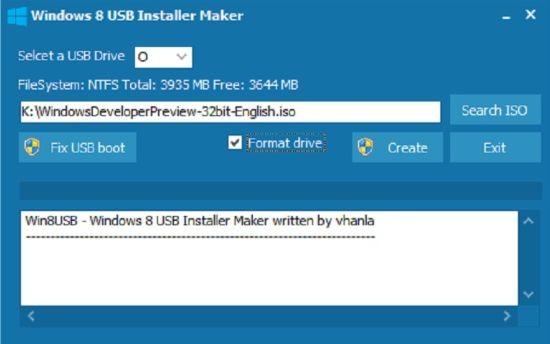 Win8启动U盘制作工具(Windows 8 USB Installer Maker)