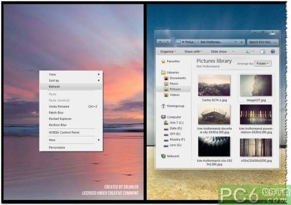Windows7主题《Glass Onion for W7》下载 -透明磨砂Win7主题