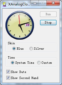 XAnalogClock(模拟时钟)下载 V1.1绿色免费版