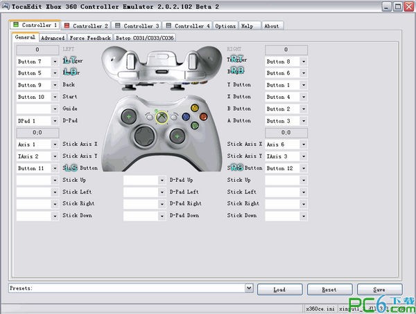 xbox360手柄模拟器(x360ce)下载 2.0.2.156(r464)-普通手柄模拟成360手柄