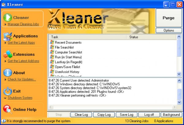 Xleaner(系统垃圾清理工具)下载 V4.11 绿色版-德国流行的系统优化工具