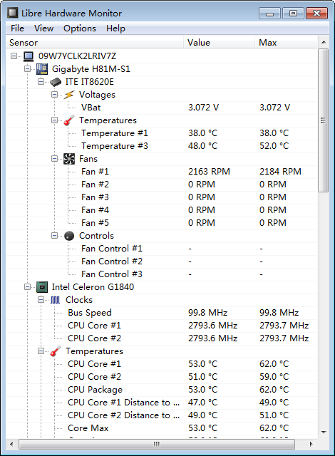 Libre Hardware Monitor(电脑硬件监测工具)下载 v1.0.191绿色版-电脑硬件检测工具