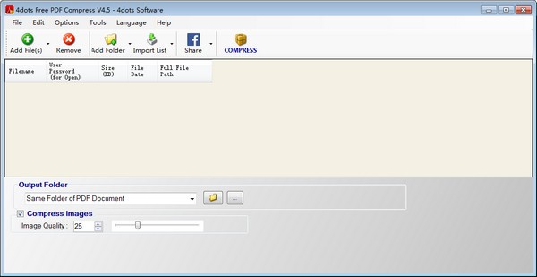 4dots Free PDF Compress(PDF压缩工具)下载 v4.5官方版