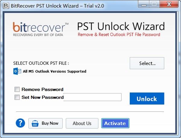 BitRecover PST Unlock Wizard(PST文件密码解锁工具)下载 v2.0官方版