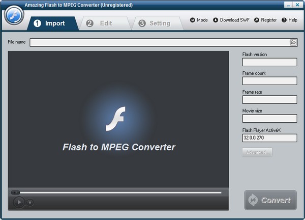 Amazing Flash to MPEG Converter(Flash转视频工具)下载 v2.8.0官方版