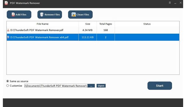 ThunderSoft PDF Watermark Remover(PDF水印处理软件)下载 v3.5.8官方版