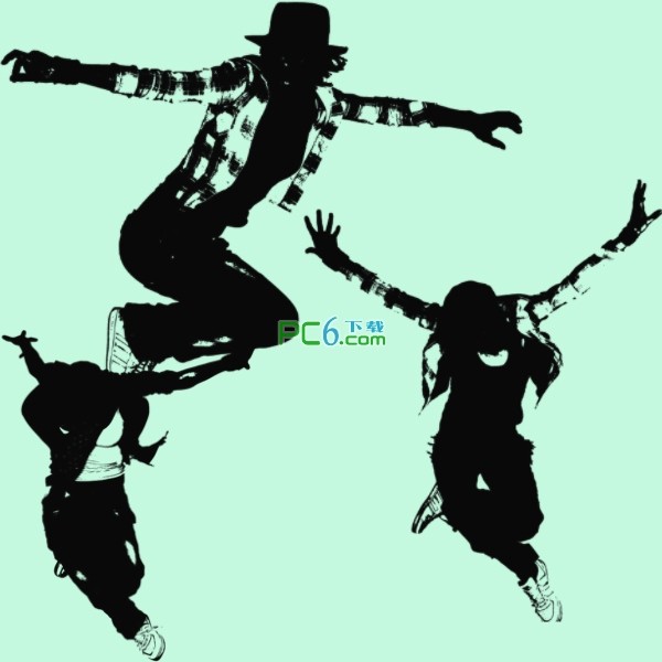 舞蹈动作剪影ps笔刷下载 -时尚的舞蹈动作剪影笔刷