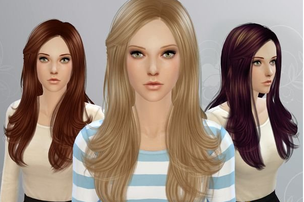 模拟人生4女性优雅微卷长发下载