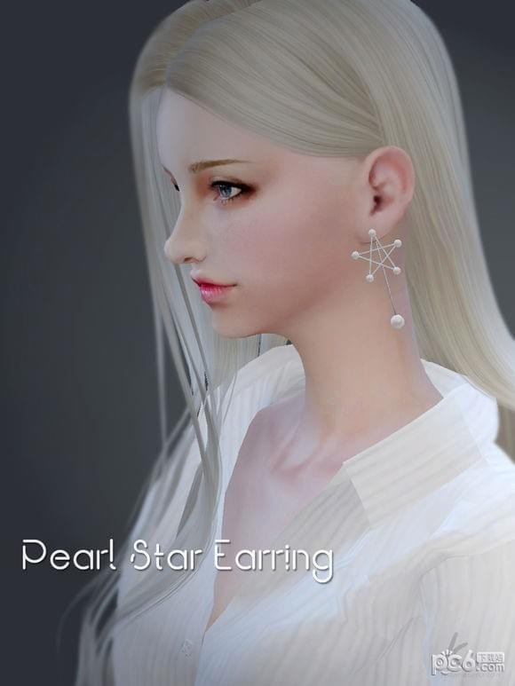 模拟人生4Kiru五角星珍珠耳环MOD下载-模拟人生4Kiru-PearlStar女士耳环MOD下载