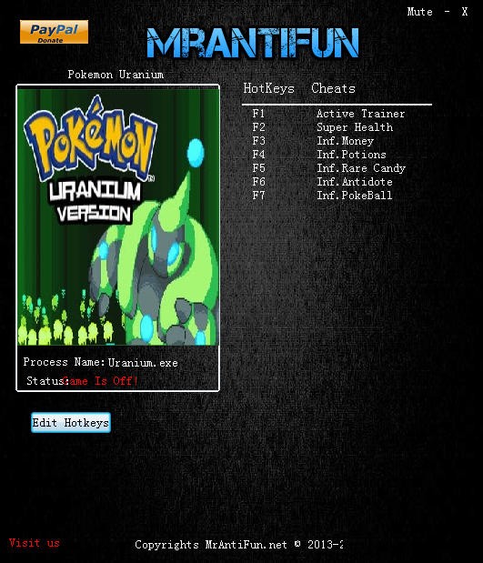 口袋妖怪绿铀修改器下载-口袋妖怪绿铀六项修改器下载 v1.0