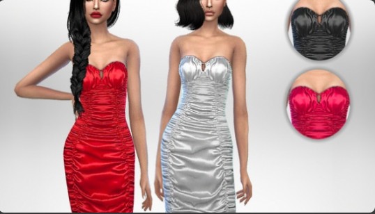 模拟人生4Chic Ruched连衣裙MOD下载