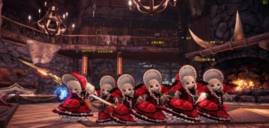 怪物猎人世界冰原palico玫瑰节日服装MOD下载