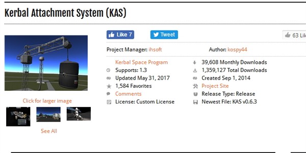 坎巴拉太空计划KASMOD下载 -坎巴拉太空计划KAS汉化下载