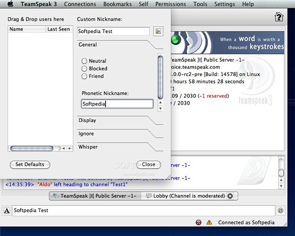 TeamSpeak for Mac
