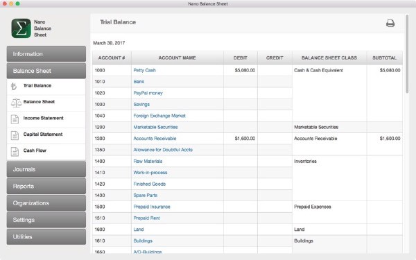 Nano Balance Sheet for Mac-Nano Balance Sheet Mac版下载 V6.0