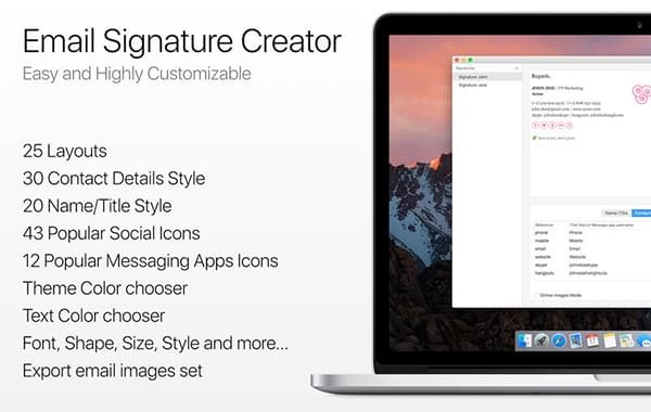 Email Signature Creator for Mac