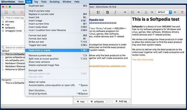 QOwnNotes for Mac