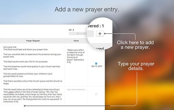 PrayerDiary for Mac