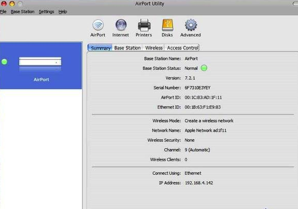 AirPort Utility Mac版