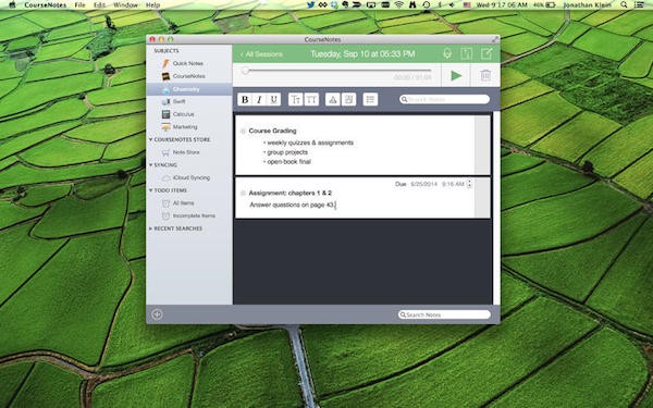 CourseNotes Mac版-CourseNotes for mac下载 v5.0.3