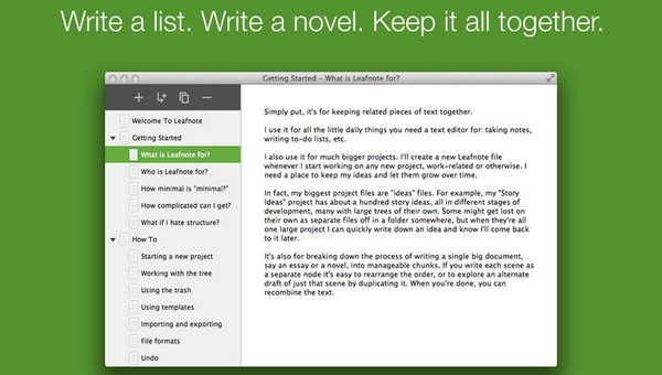 mac文本编辑器-Leafnote Mac版下载 V1.05