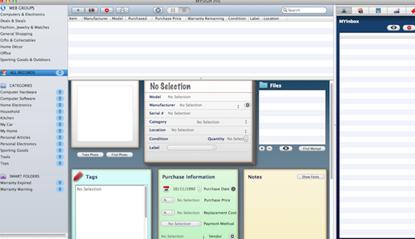 MYStuff Pro for mac