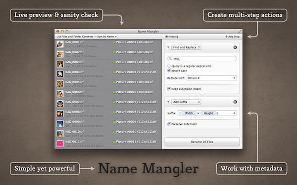 Name Mangler for mac