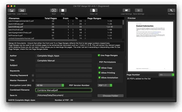 CM PDF Merge NX Mac版